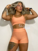 Conjunto Academia Fitness Short e Top Cintura Alta Moda Fitness LISOS