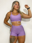 Conjunto Academia Fitness Short e Top Cintura Alta Moda Fitness LISOS