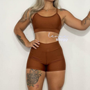 Conjunto Academia Fitness Short e Top Cintura Alta Moda Fitness LISOS