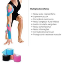 Fita Kinesio Bandagem Elástica 5cmx5m Tape Fisioterapia Adesiva Alivia a Dor Lesão Atleta